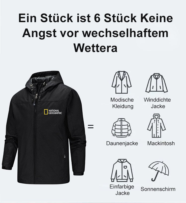 Unisex, wygodna, wiatroszczelna kurtka z regulacją temperatury