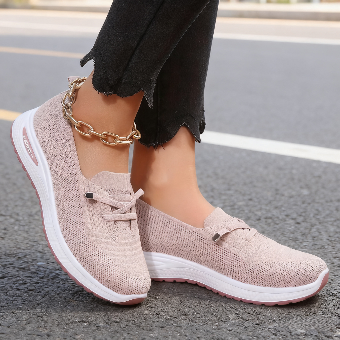 【36-41】Damskie buty sportowe, buty na płaskiej podeszwie, buty dla mamy, wsuwane buty płócienne 3640627