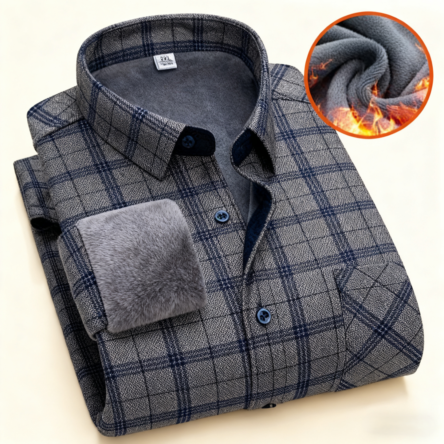 🔥👔【L-5XL】 Ciepła koszula biznesowa z długimi rękawami na jesień i zimę