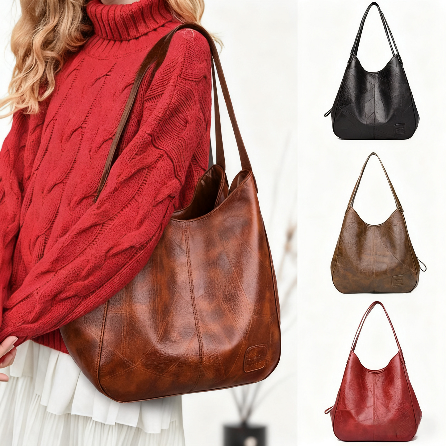 💖👜💖Miękka skórzana torba na ramię, nowy styl, duża pojemność, odpowiednia