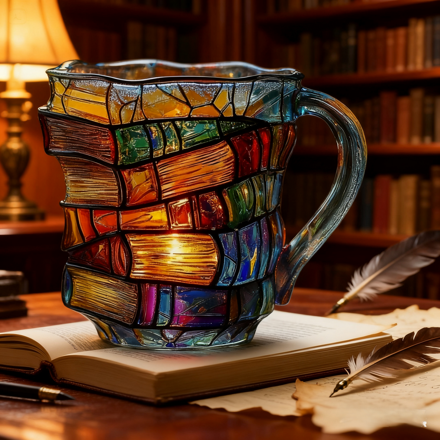 📚3D malowany kubek do kawy w kształcie książki