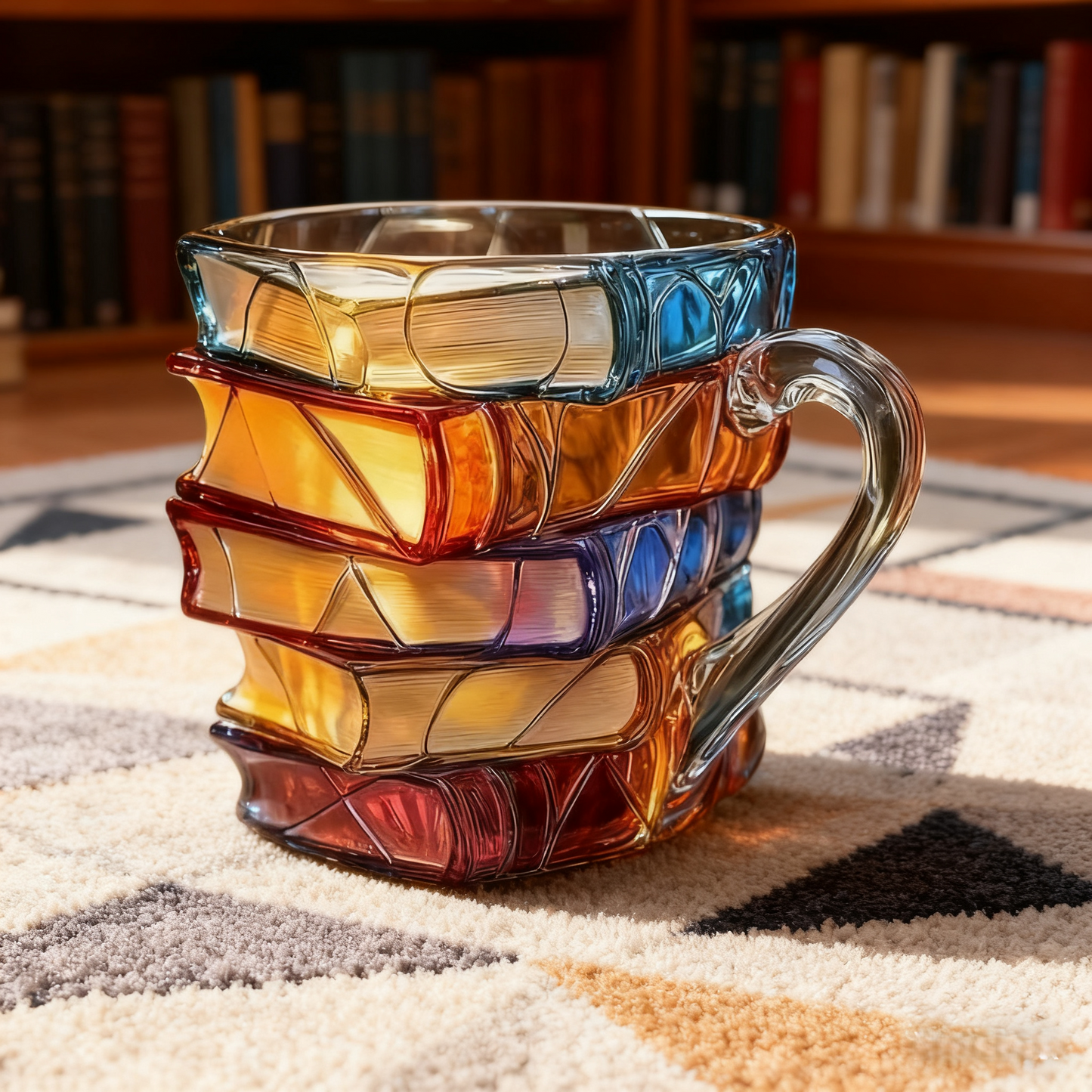 📚3D malowany kubek do kawy w kształcie książki