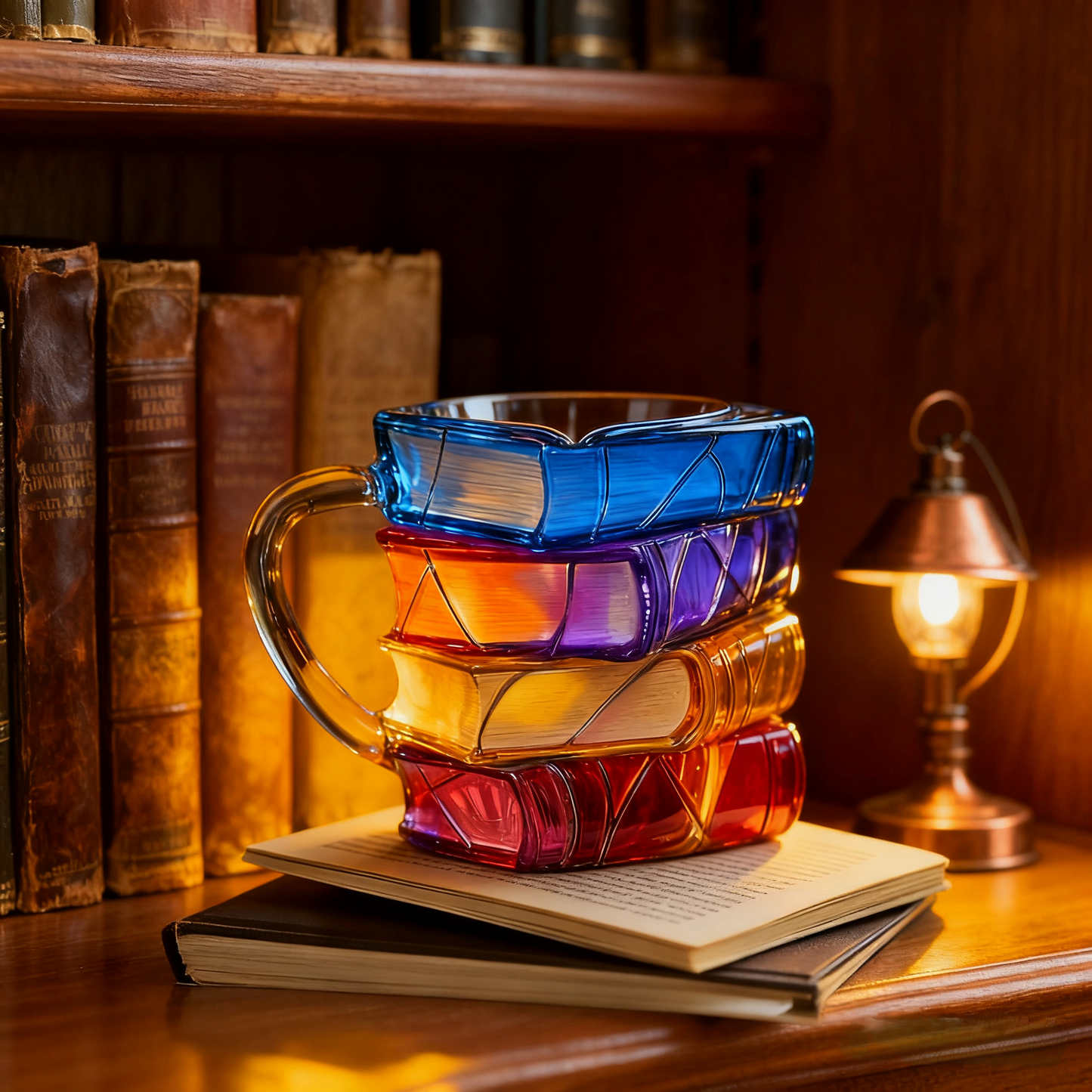 📚3D malowany kubek do kawy w kształcie książki
