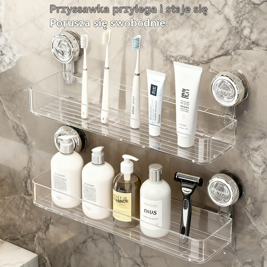 🍽️🧺🔥Kup jeden, a drugi dostaniesz gratis🔥 Podstawa z przyssawką do przechowywania bez wiercenia, stylowa, falista podstawa odpływu, odpowiednia do kuchni i łazienki