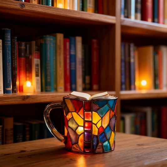 📚3D malowany kubek do kawy w kształcie książki