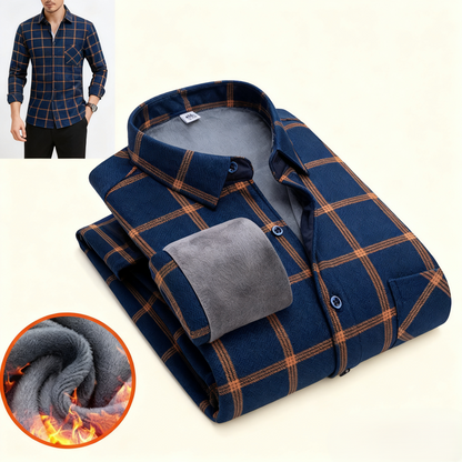 🔥👔【L-5XL】 Ciepła koszula biznesowa z długimi rękawami na jesień i zimę
