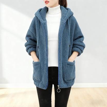 🔥✨【M-4XL】2025 Zimowa nowa moda damska pluszowa wełniana polarowa kurtka z kapturem