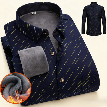 🔥👔【L-5XL】 Ciepła koszula biznesowa z długimi rękawami na jesień i zimę