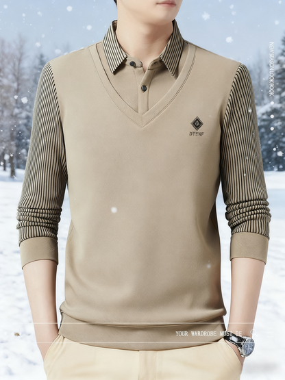 🔥【🛒Kup 1, a 1 dostaniesz gratis】【M-4XL】Męski dwuczęściowy, ciepły top z kaszmiru premium