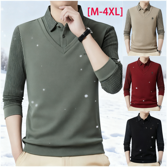 🔥【🛒Kup 1, a 1 dostaniesz gratis】【M-4XL】Męski dwuczęściowy, ciepły top z kaszmiru premium